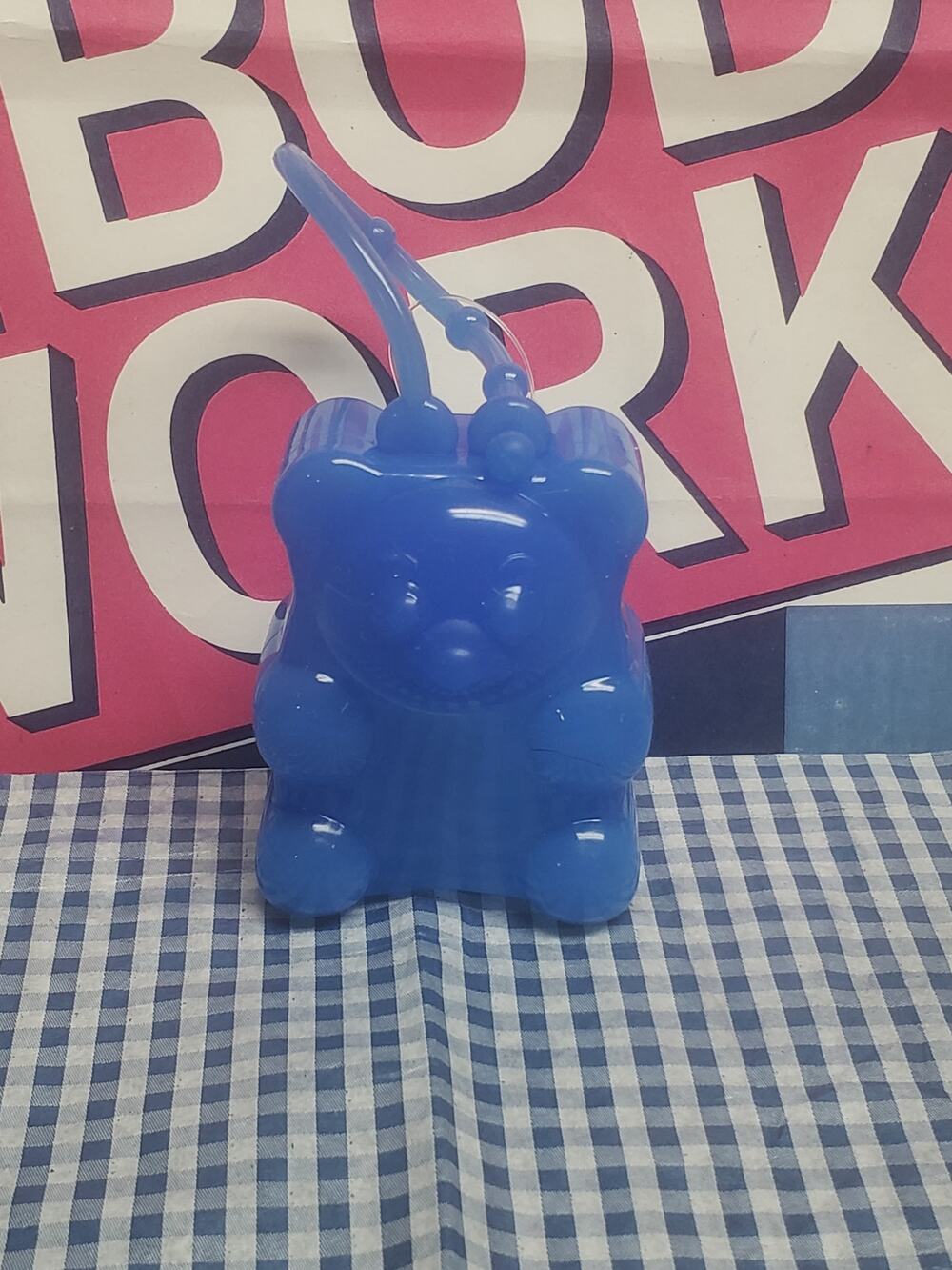 BBW Blue Gummy Bear PocketBac Holder | Backpack Purse Bag - Travel Hand Care